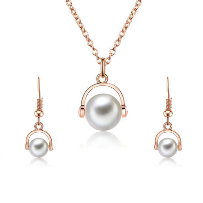 Two-Piece Earrings & Pearl Jewellery Set