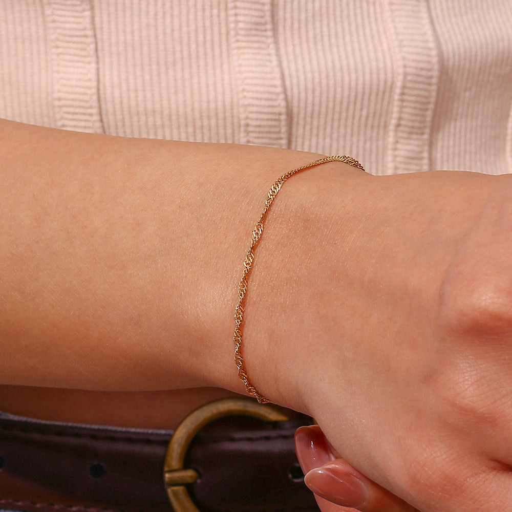 Water Wave Chain Bracelet & Necklace Set
