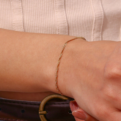 Water Wave Chain Bracelet & Necklace Set