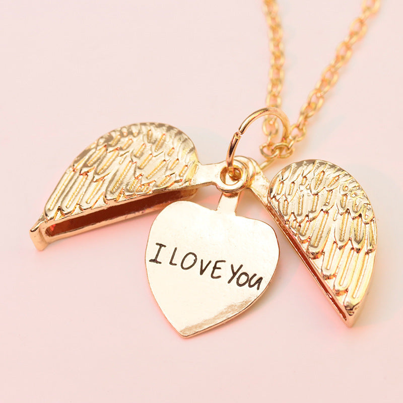 Open Box Letters Necklace