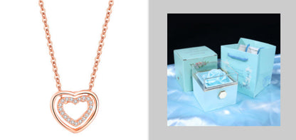 Double Heart Pendant Necklace