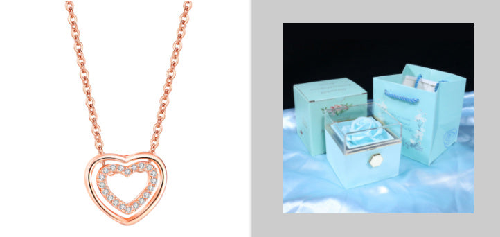 Double Heart Pendant Necklace