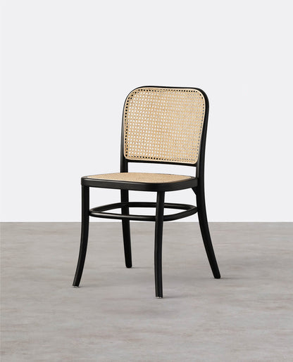 Vanesa Rattan Dining Chair, Oak