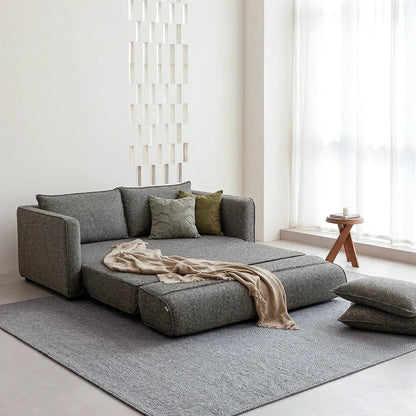 Barghouti Two Seater Sofa Bed, Linen