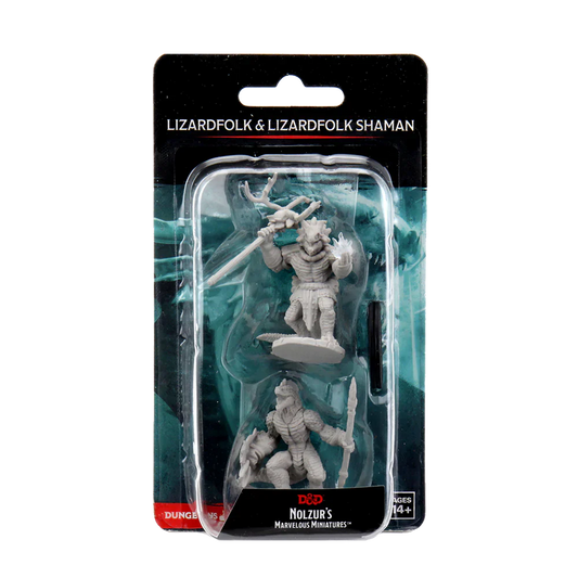 D&D Nolzurs Marvelous Miniatures: Lizardfolk & Lizardfolk Shaman - Wave 12