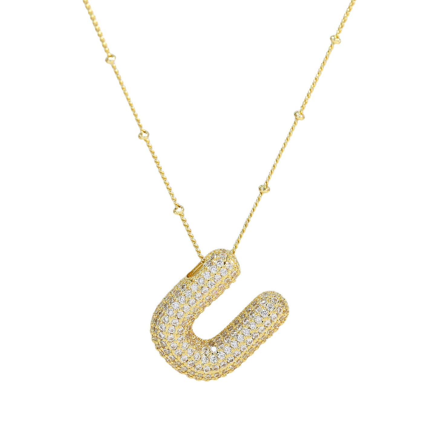 Bubble Balloon A-Z Letter Pendant Necklace