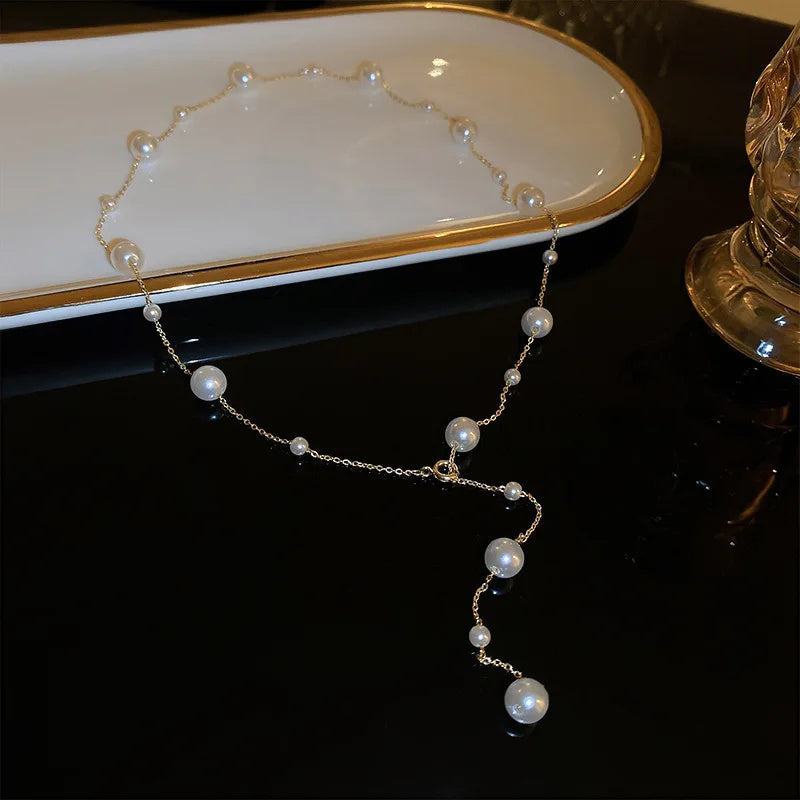 Trendy Starry Pearl Necklace & Bracelet for Women