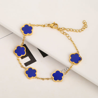 Clover Five Leaf Petals Earring & Necklace Jewellery Sets