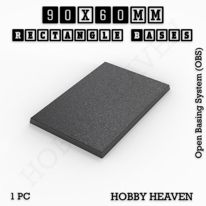 Rectangle Bases Range Sizes - 75x30mm to 125x40mm Medium Sizes 3d Print Full Range Tabletop Games