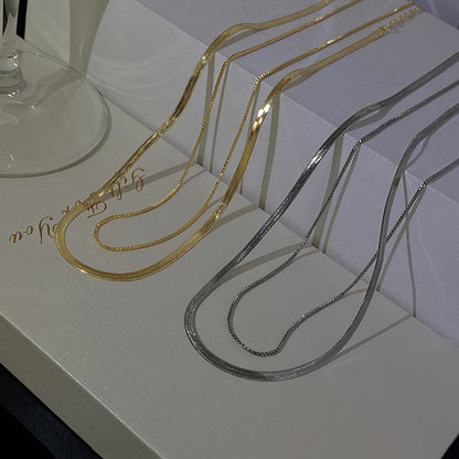 Double Layer Snake Bone Necklace