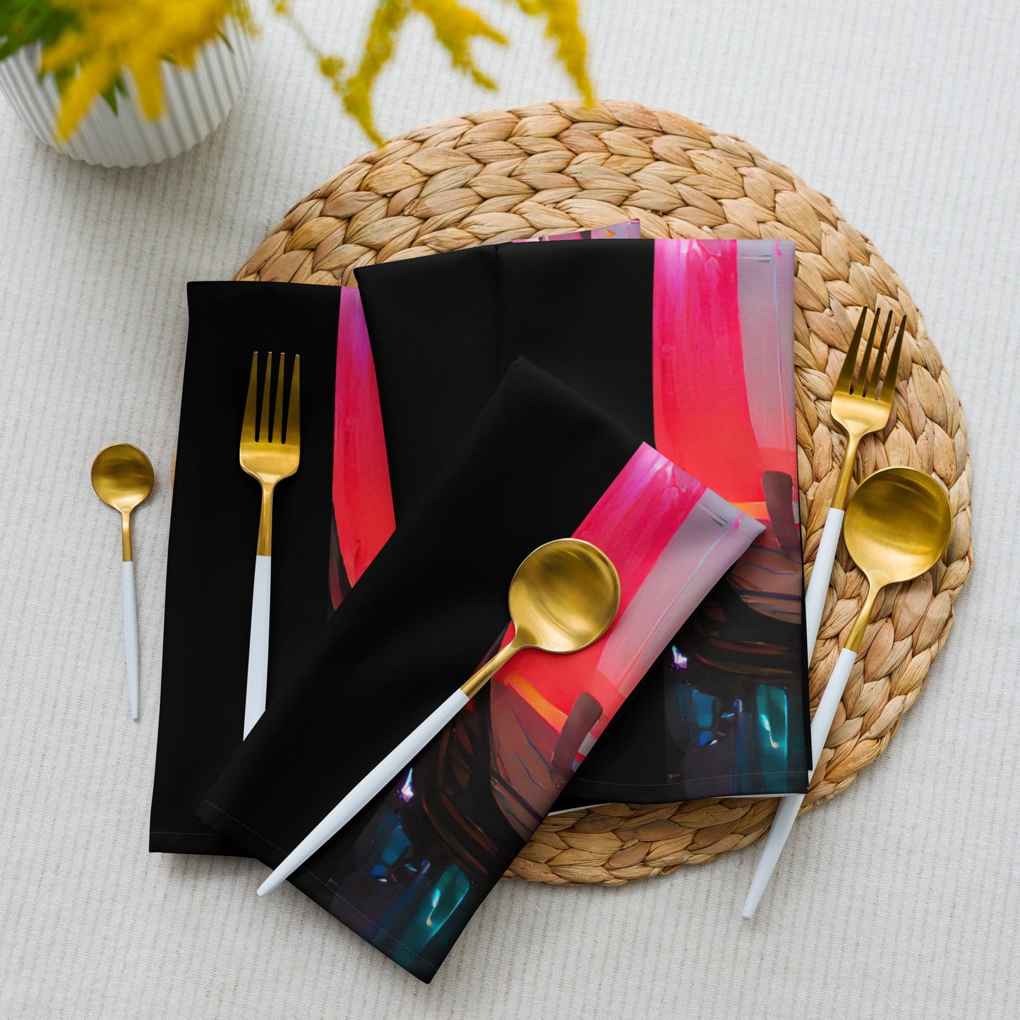Half Black Half Báijiǔ - Cloth Napkin Set