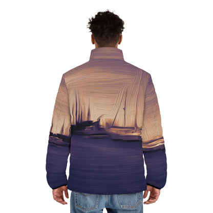 The Sleeping Yachts (at Sunset) - Mens Puffer Jacket