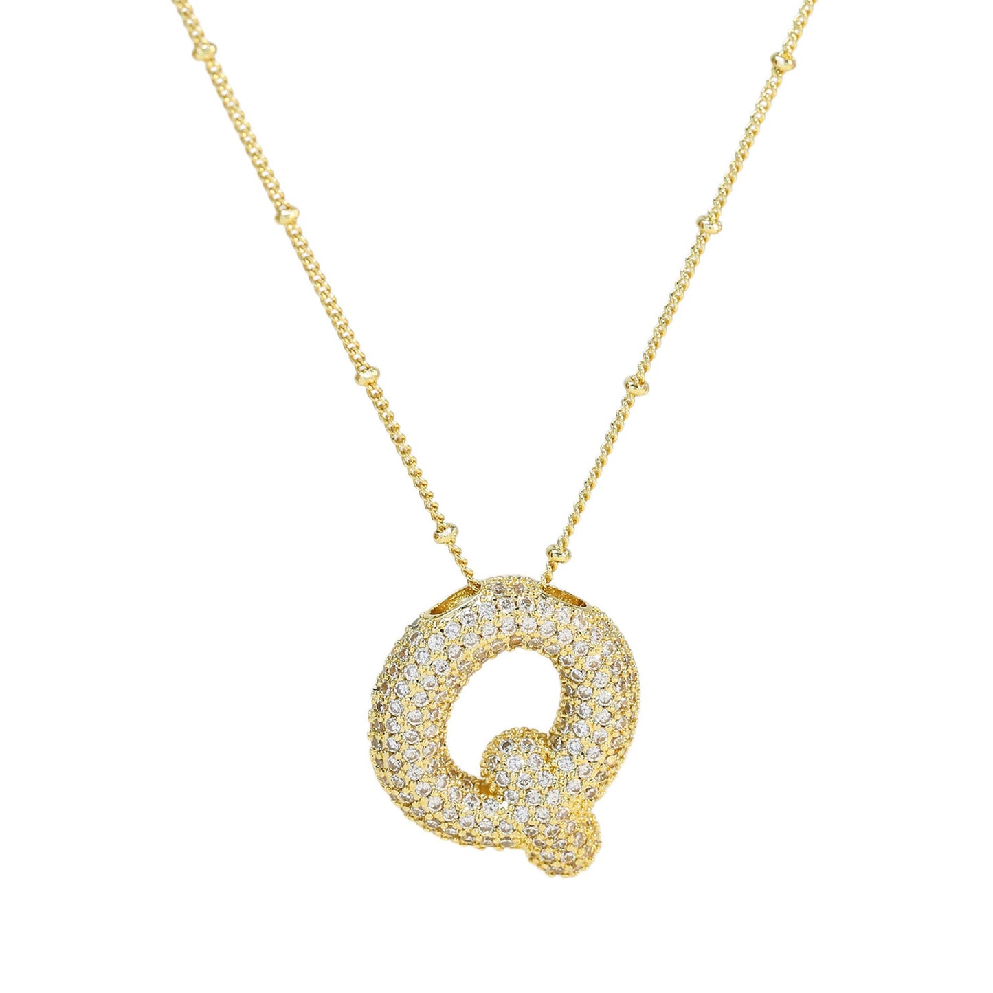 Bubble Balloon A-Z Letter Pendant Necklace