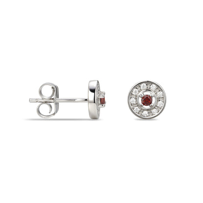 January Cubic Zirconia Birthstone Stud Earrings