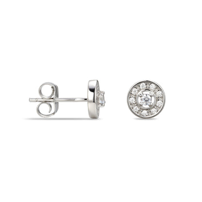 April Cubic Zirconia Birthstone Stud Earrings