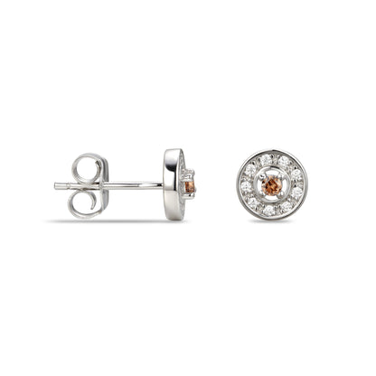 November Cubic Zirconia Birthstone Stud Earrings