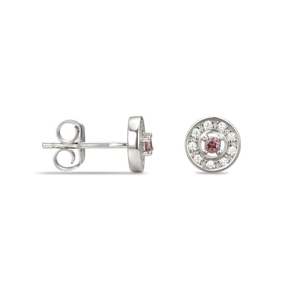 October Cubic Zirconia Birthstone Stud Earrings