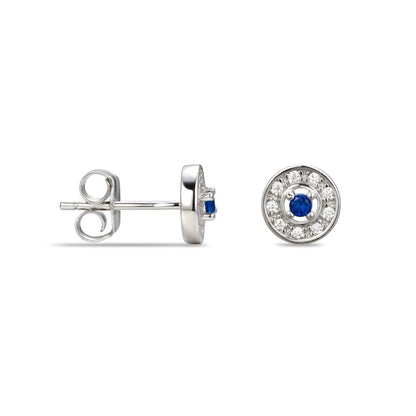 September Cubic Zirconia Birthstone Stud Earrings