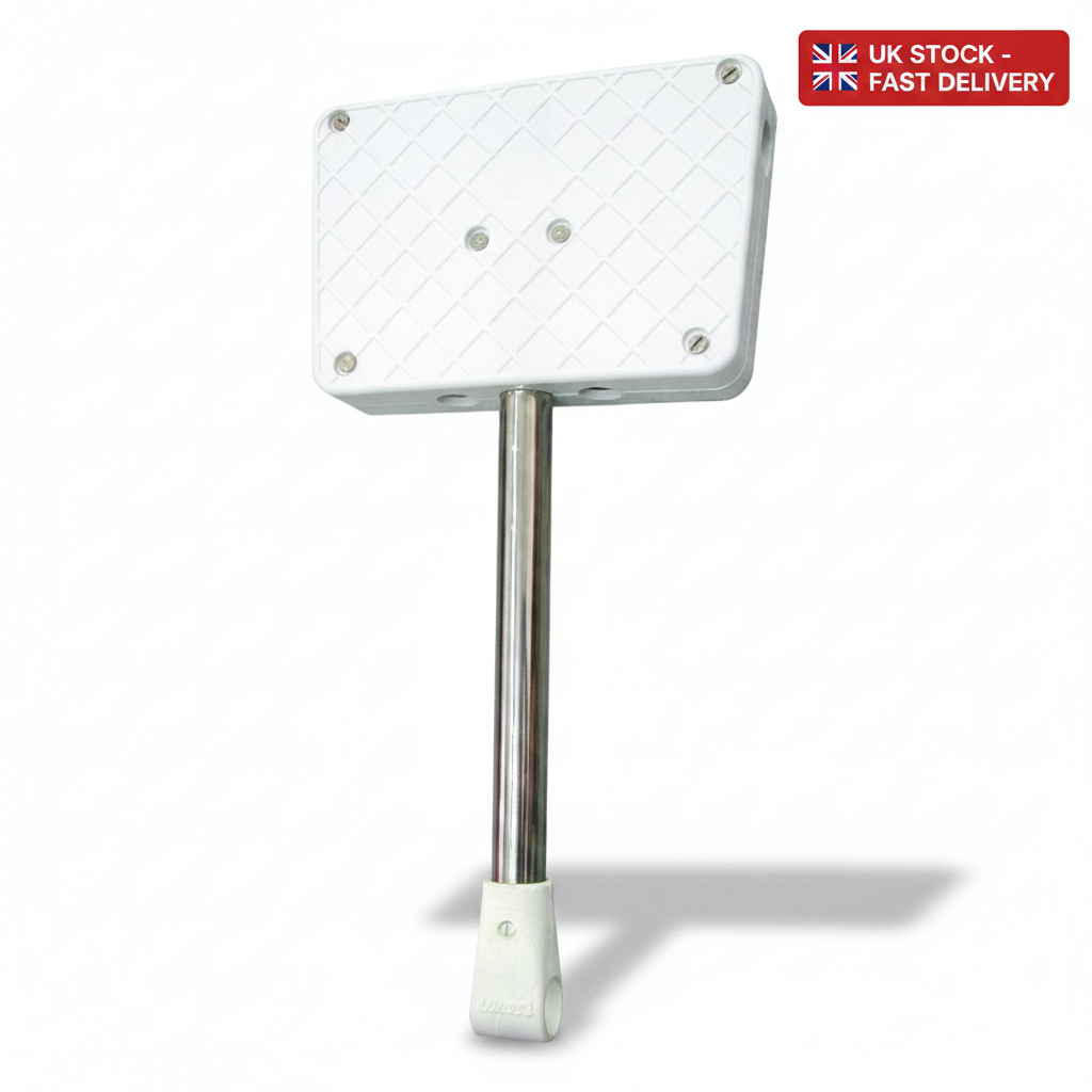 Nuova Rade Rail Mount Outboard Motor Bracket 22.8x15cm White For 25mm Rails