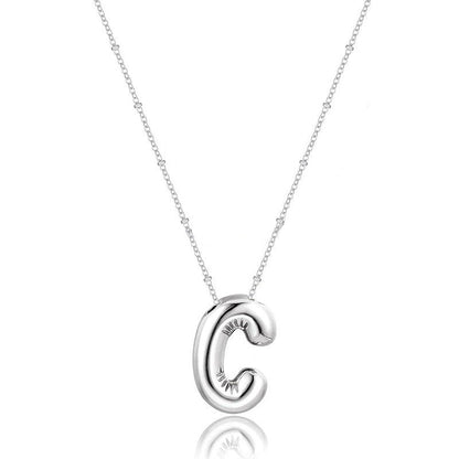 Glossy A-Z Letter Copper Pendant