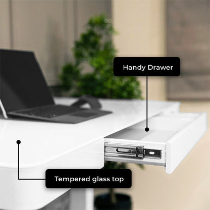 Smart Electric Height Adjustable Desk White (Glass Top) – Purus Life