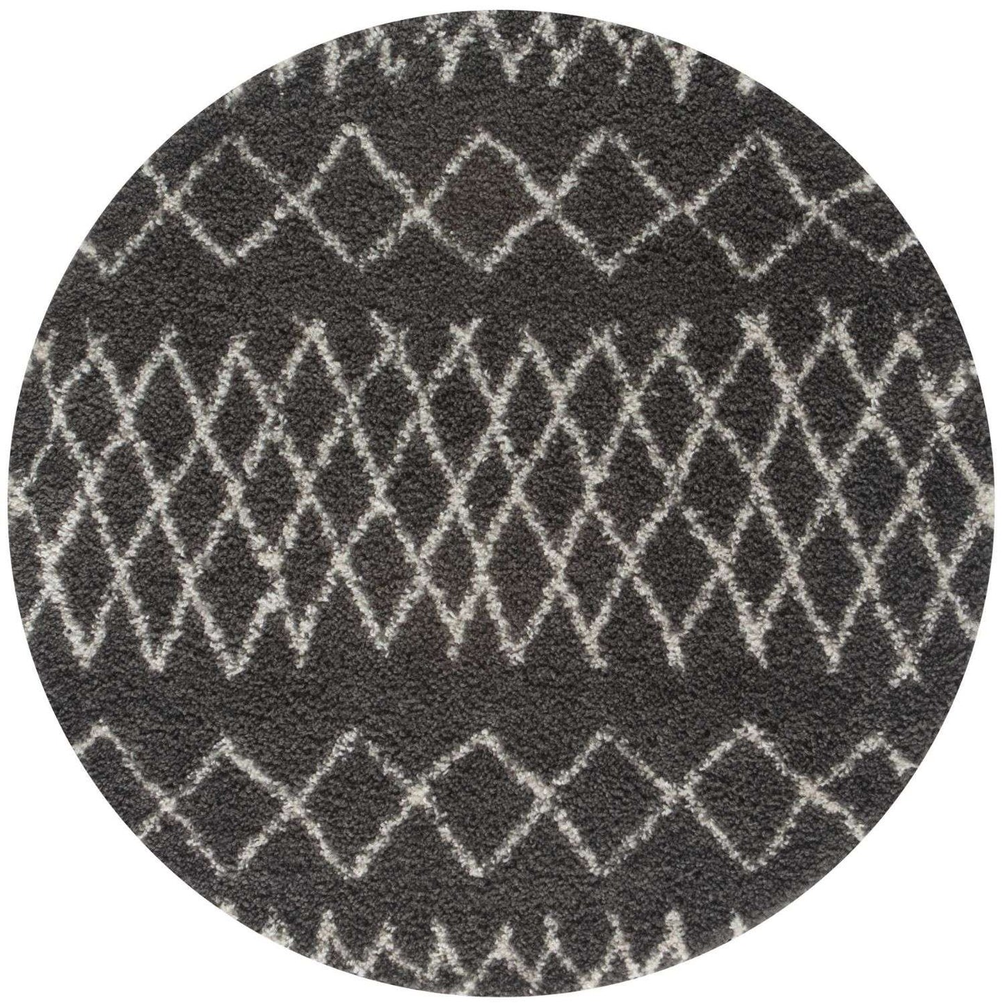 Moroccan Dark Grey Shaggy Rug | 940