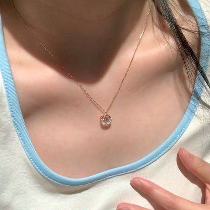Pulse Heart Mobius Diamond Necklace