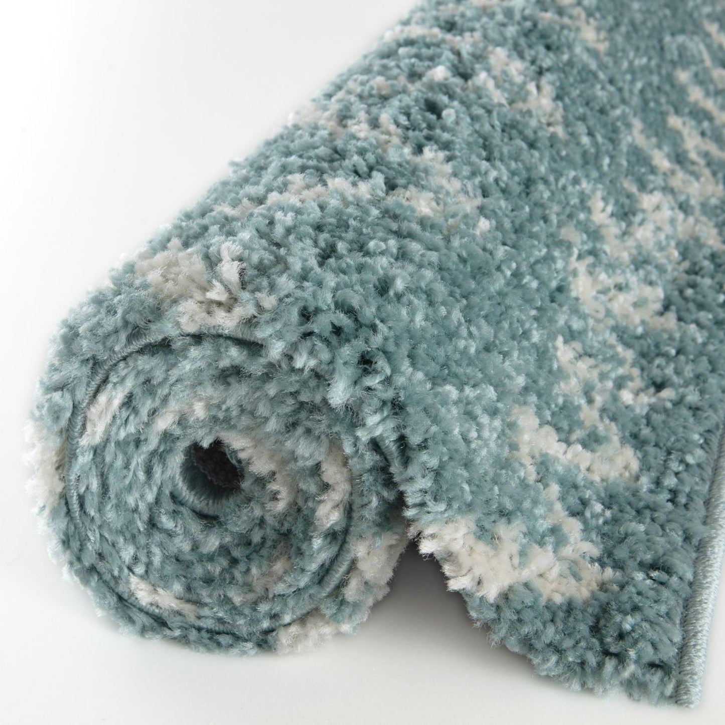 Moroccan Duck Egg Blue Shaggy Rug | 950