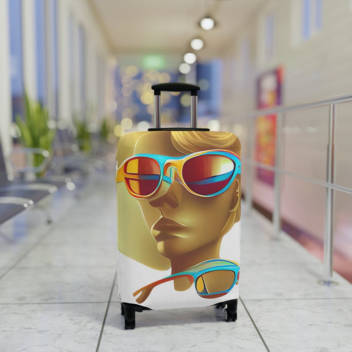 Retro Cool White – Protective Suitcase Cover