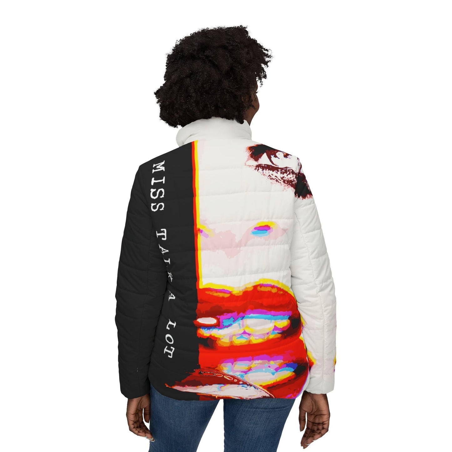 Miss Talk A Lot - Womens Puffer Jacket