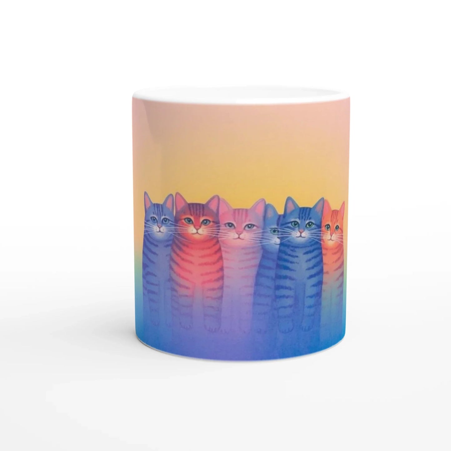 ☕ Delicate & Dreamy Cat Lovers Mug – 11oz Ceramic White Mug 🐾