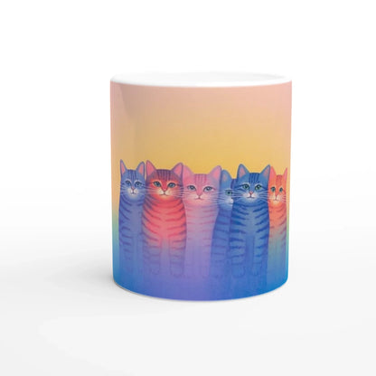 ☕ Delicate & Dreamy Cat Lovers Mug – 11oz Ceramic White Mug 🐾