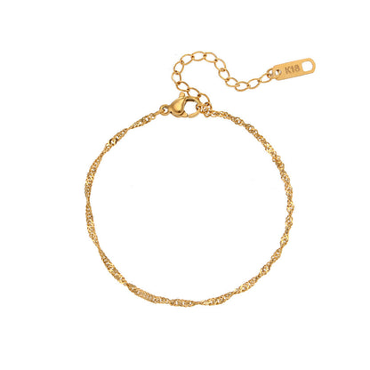 Water Wave Chain Bracelet & Necklace Set