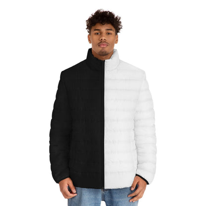 Half Black Half White - Mens Puffer Jacket