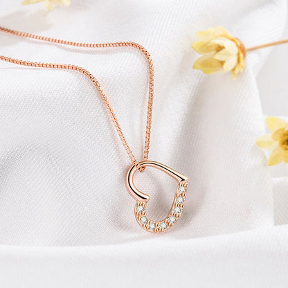 Silver Love Heart Pendant Necklaces