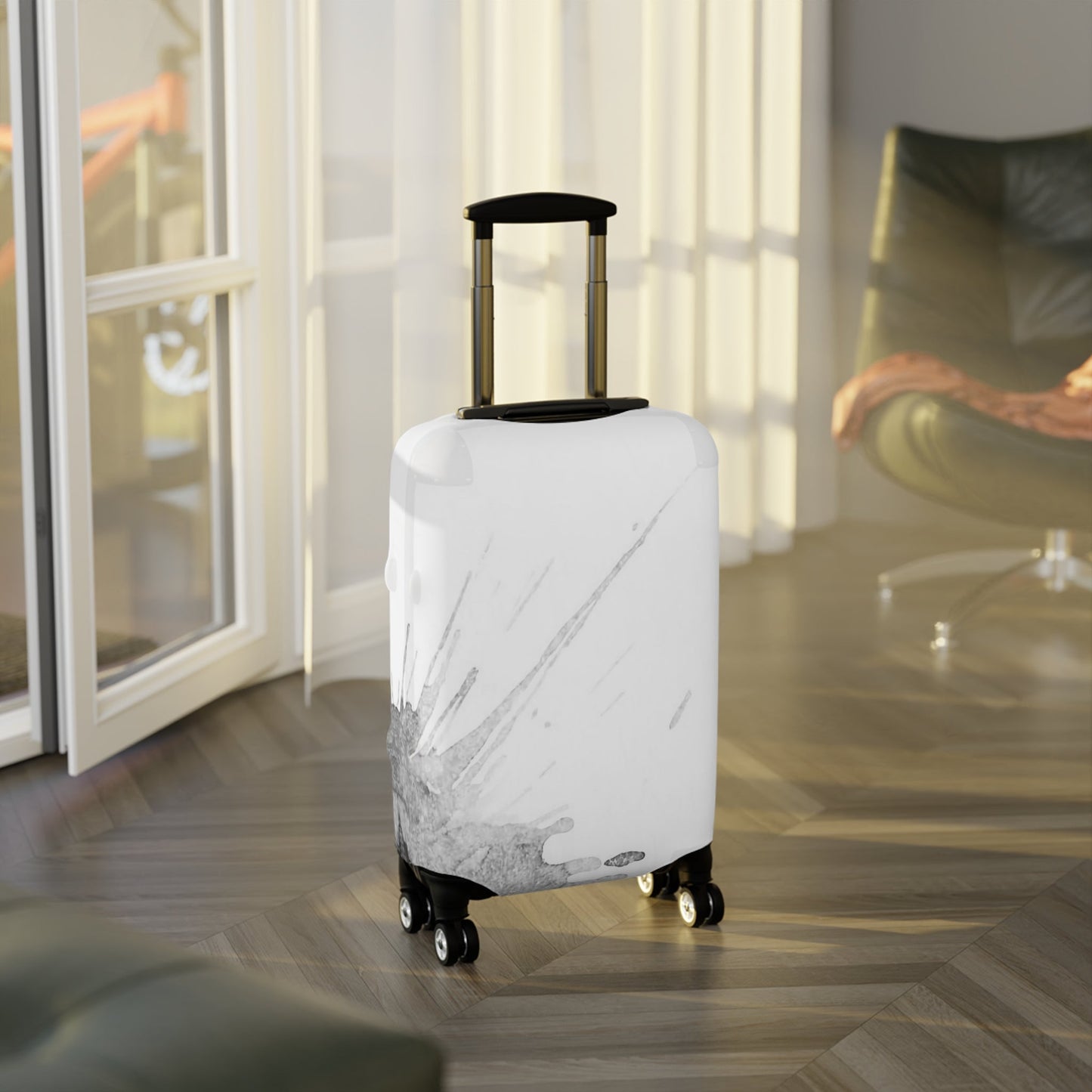Watercolour Grey Splash – Protective Suitcase Cover