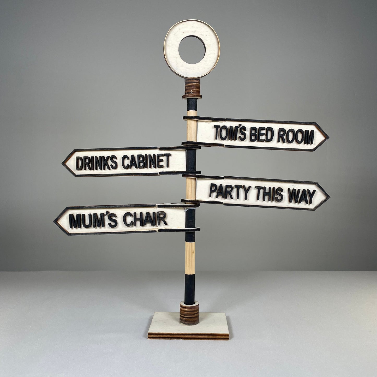 Christmas Direction Sign - Handmade Ornament
