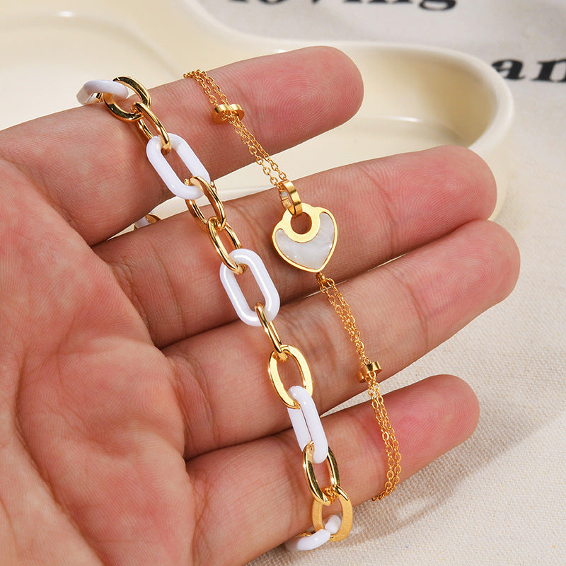 Resin Heart Bracelet