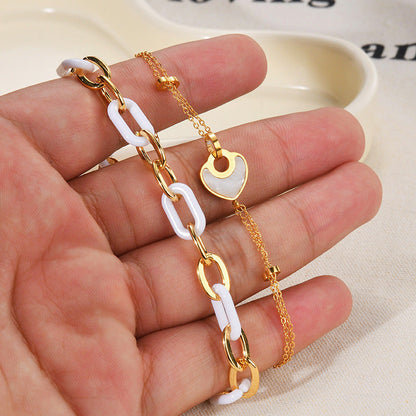 Resin Heart Bracelet