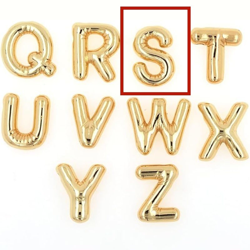 Glossy A-Z Letter Copper Pendant