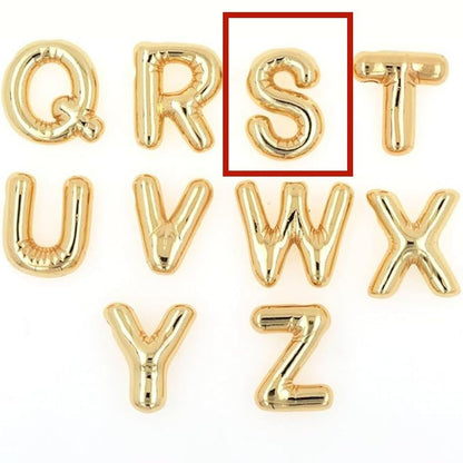 Glossy A-Z Letter Copper Pendant