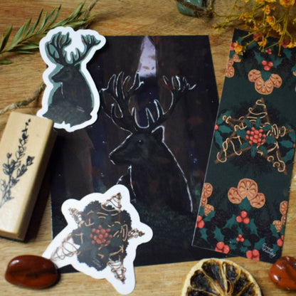 Yule Stag Sticker