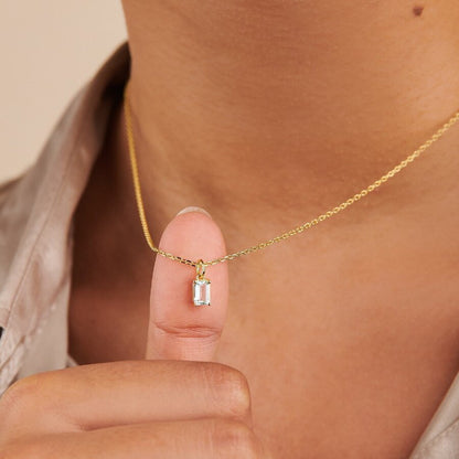 Titanium Steel Birthstone Necklaces