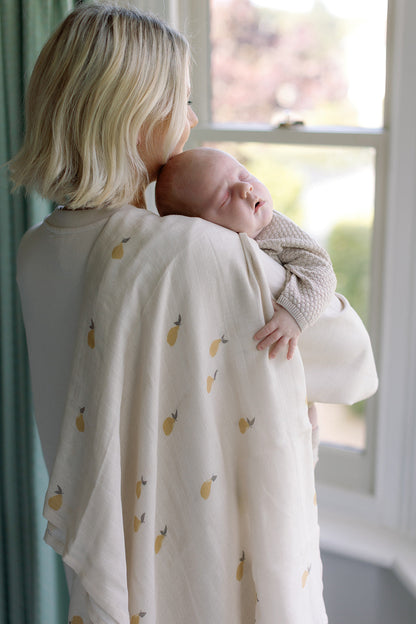 Pears Large Swaddle Muslin