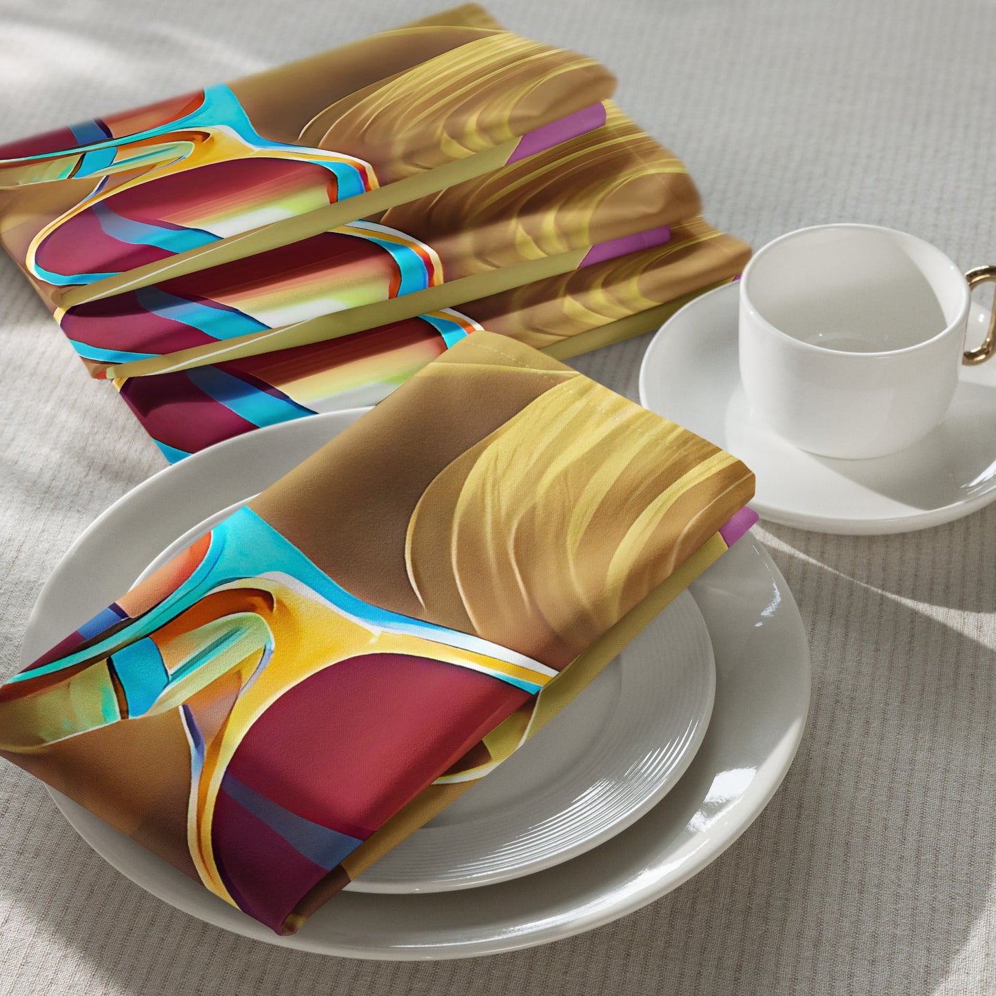 Retro Cool Pink - Cloth Napkin Set