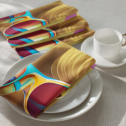 Retro Cool Pink - Cloth Napkin Set
