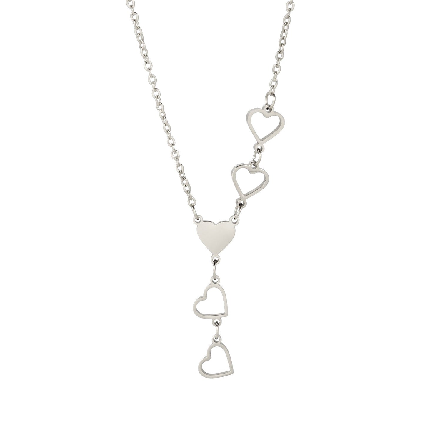 Love 5 Heart Pendant Necklaces