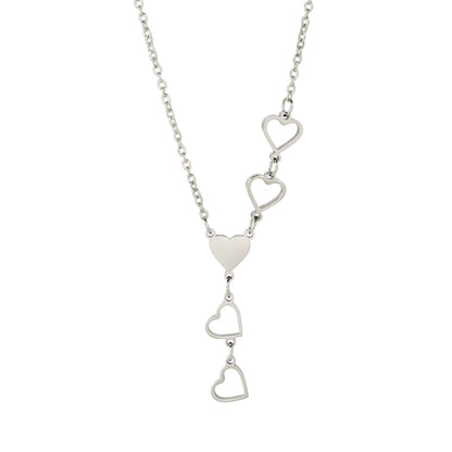 Love 5 Heart Pendant Necklaces