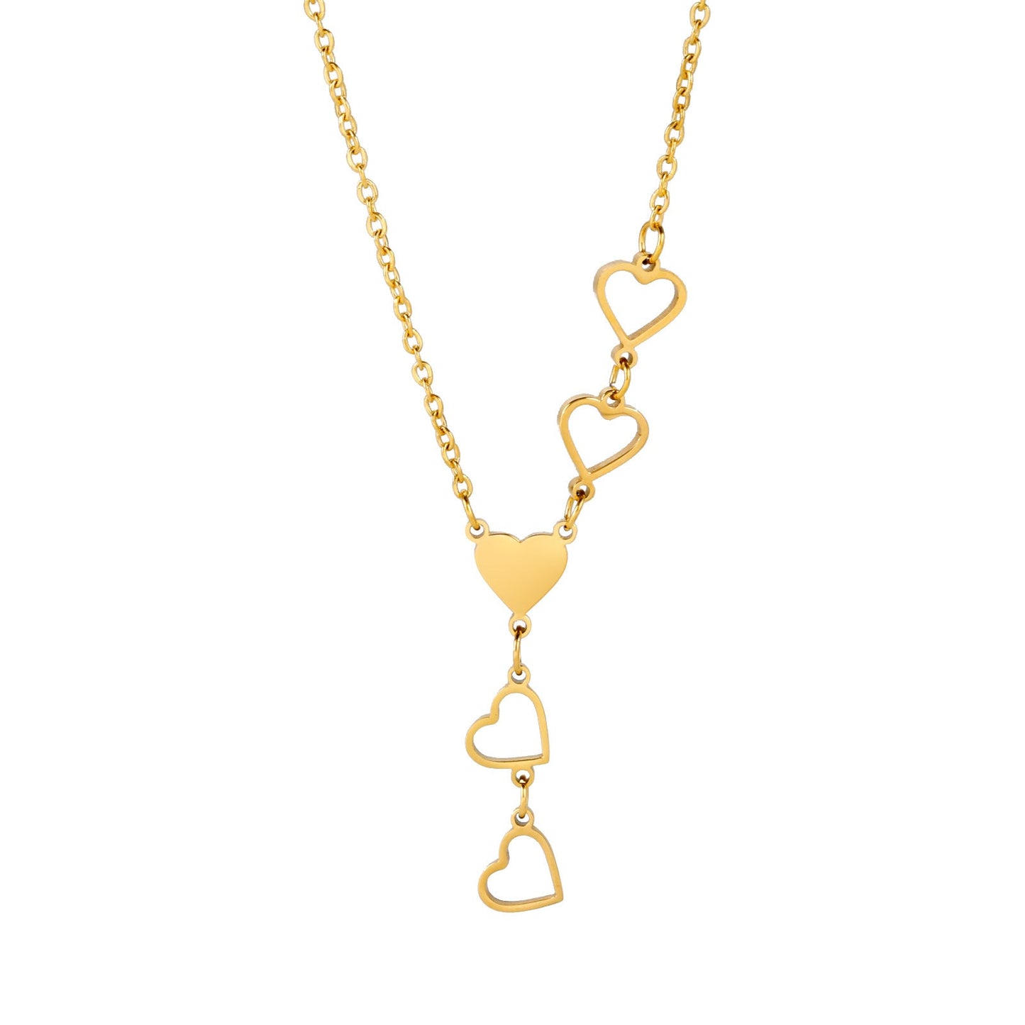 Love 5 Heart Pendant Necklaces