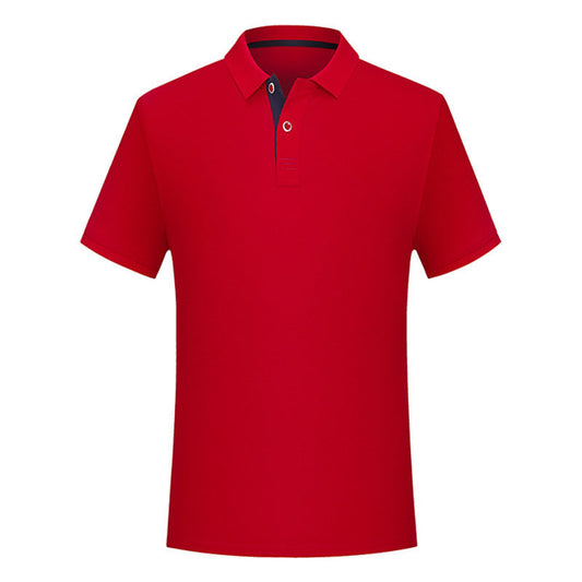 Men’s Solid Color Polo Collar Casual T-Shirt – Classic Slim Fit, Breathable Cotton